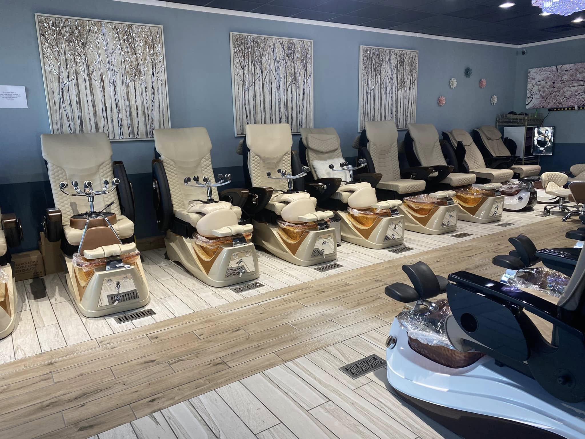 Clean and calm interior of Pleasant Nails & Spa in Grand Rapids near East Beltline